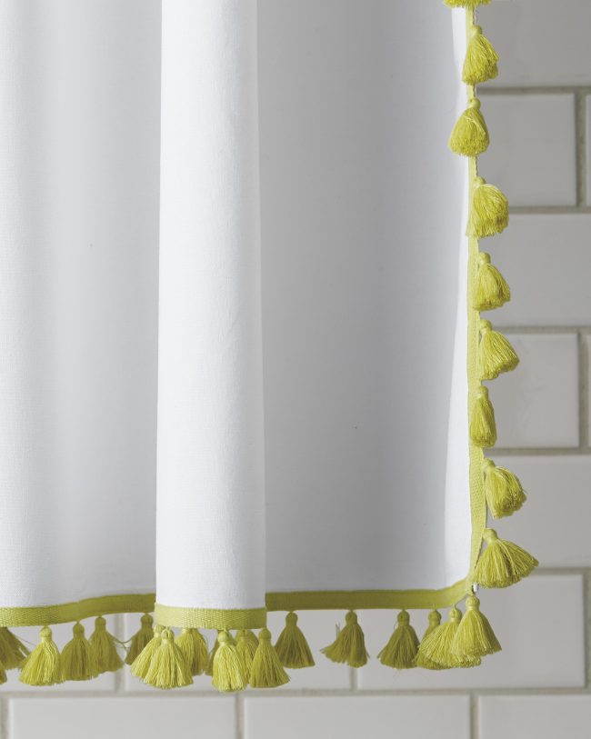 Tassel Shower Curtain Boho Chic Playful Bathroom Makeover