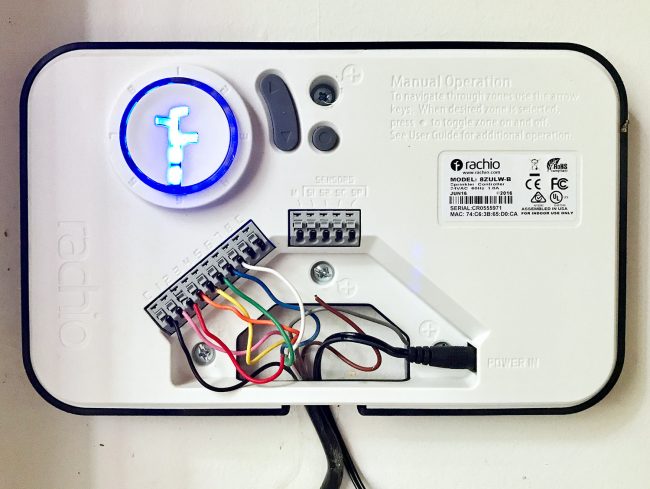 controlador inteligente racchio sem tampa para sistema de irrigação