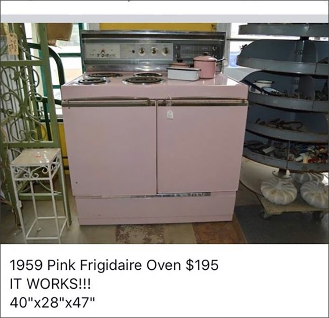 Facebook Post Vintage Pink Stove 195