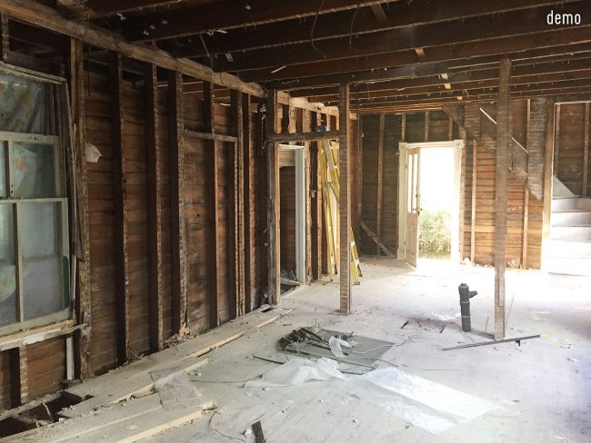 beach house demolition kitchen