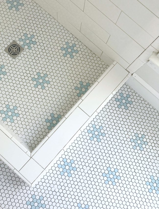 Beach House Shower Tile Master Overhead