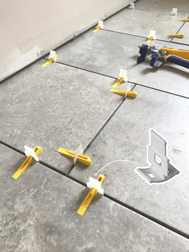 Beach House Tile Clips In Hall Bathroom