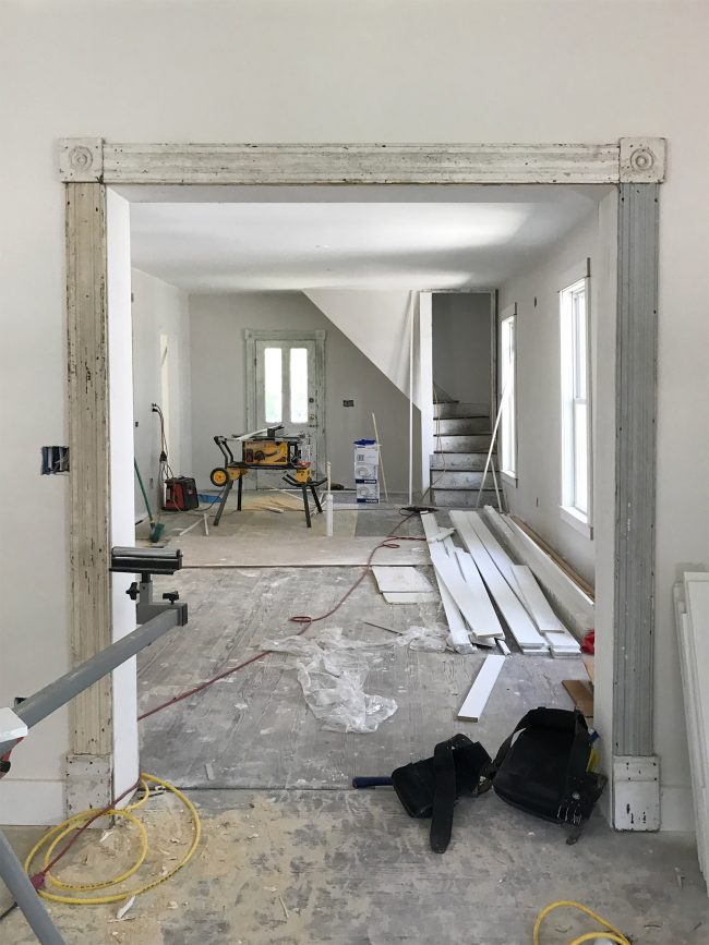 Beach House Trim Downstairs From Living Room