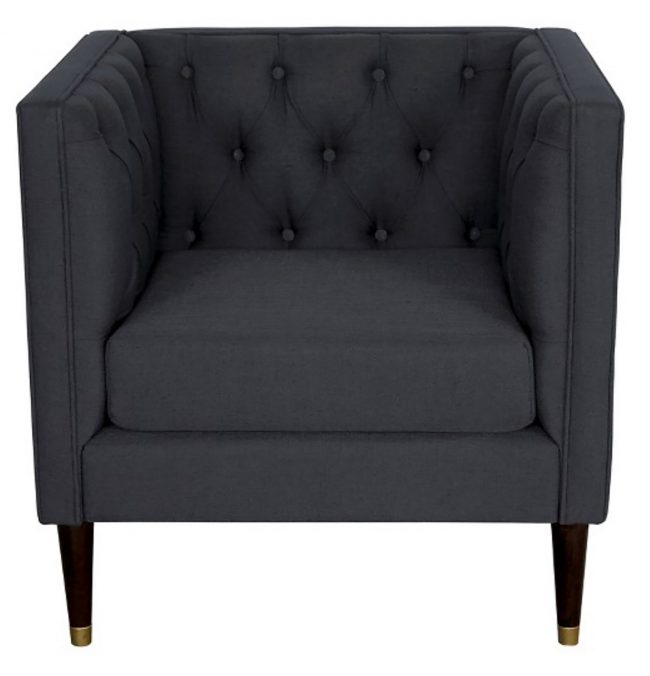 Charcoal Armchair Target Tufted 650x676