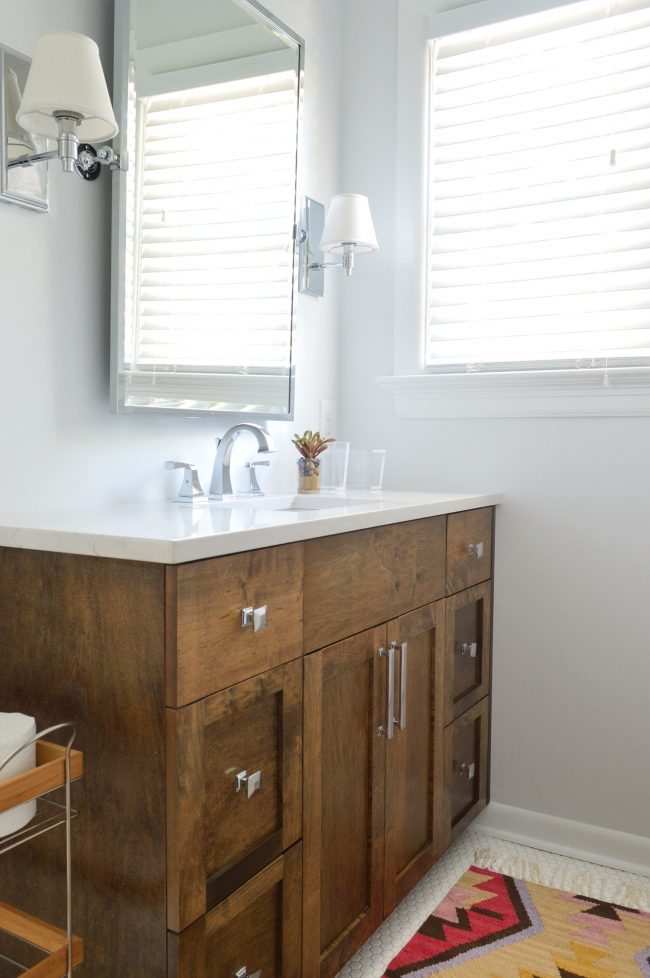 Richmond Rental Renovation Bathroom Dark Vanity