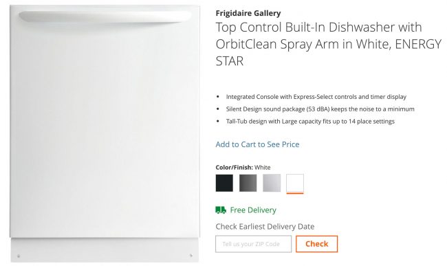 Beach House Appliances Dishwasher