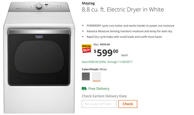 Beach House Appliances Maytag Dryer