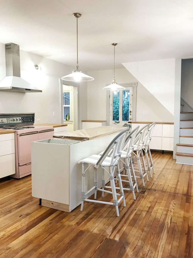 Beach House Kitchen Island Back PanelColor