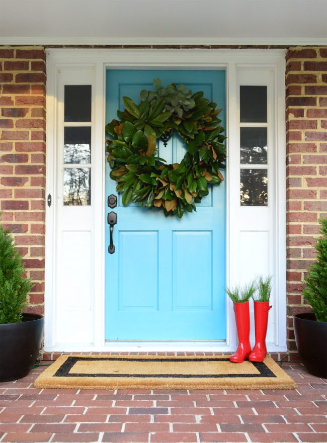 Holiday Christmas Tree Front Porch