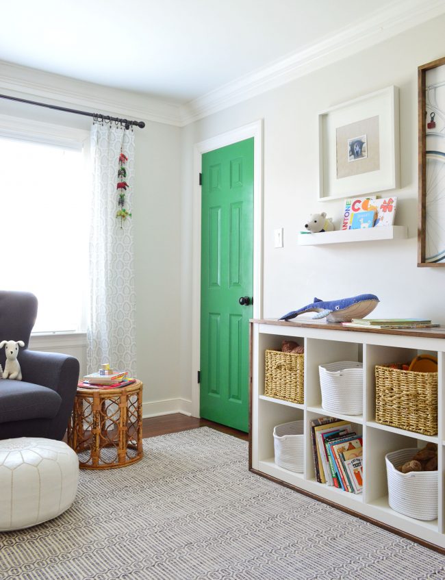 BigBoyBed Bookcase Green Door With Chair Vertical