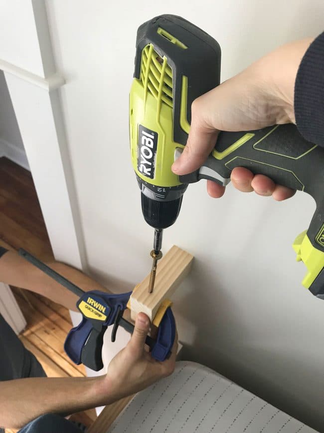 ryobi drill attaching railings using RSS screws