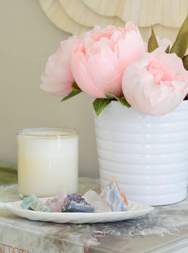 Ep84 Crystals Platter Near Flowers