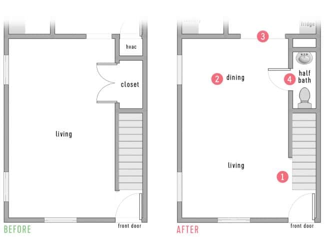 Duplex Floor Plan Downstairs Living B And A Fixed Door 650x474