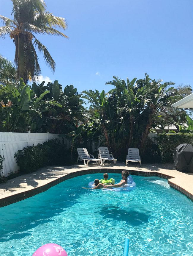 private pool at family spring break rental in pompano beach florida
