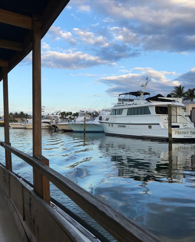 Other boats in marina at Lighthouse Point Florida