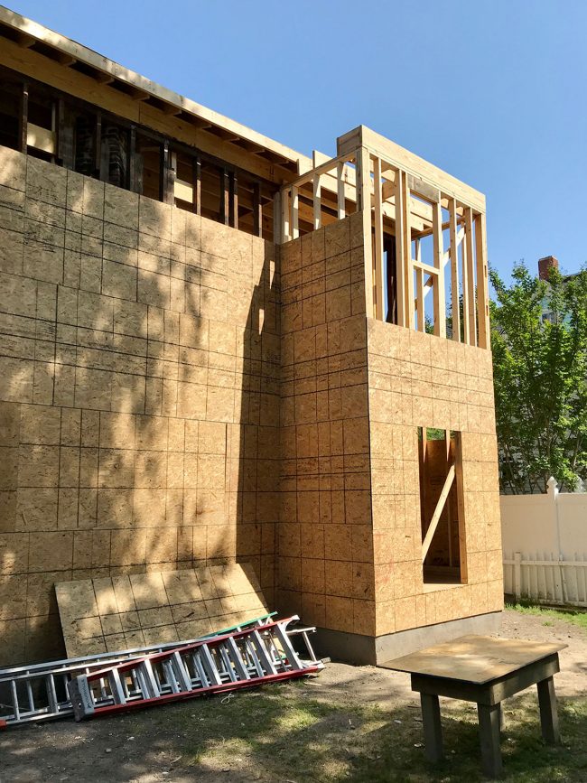 Duplex Construction Back With Bathroom Addition