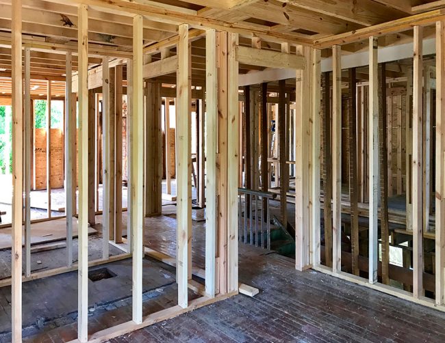 Duplex Construction Framing Upstairs