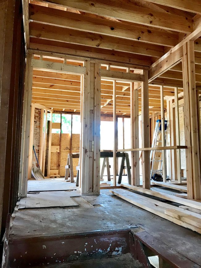 Duplex Construction Hallway Landing From Stairs