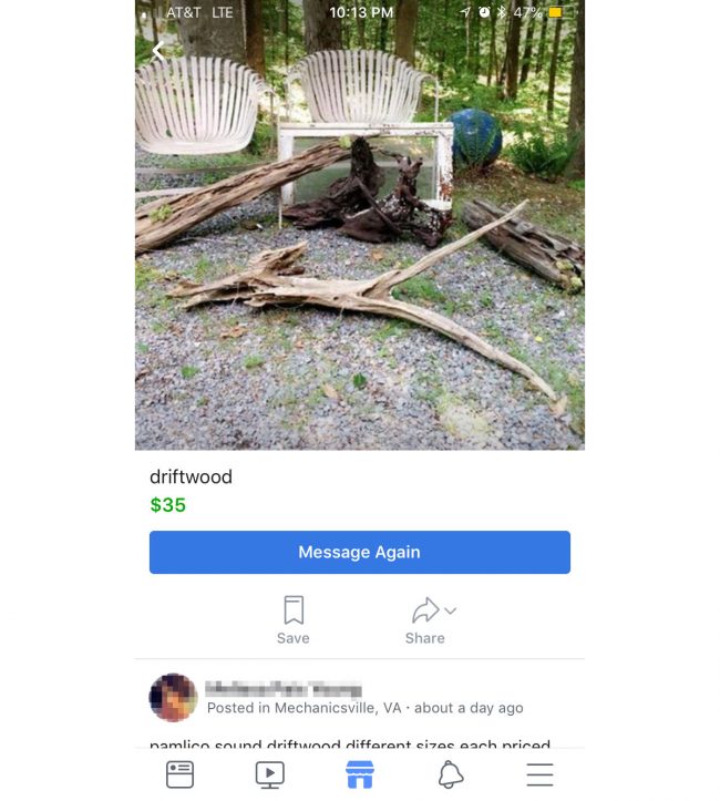 Ep98 Facebook Marketplace Chair Driftwood Listing