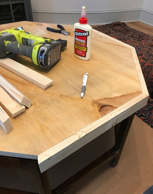 Beach House Coffee Table Adding Edges