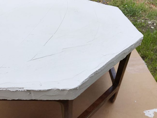 Beach House Coffee Table First Coat Applied 650x488