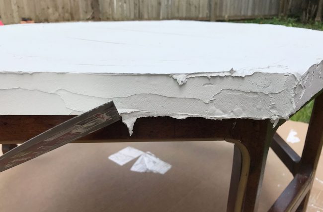 Beach House Coffee Table Scraping Edge