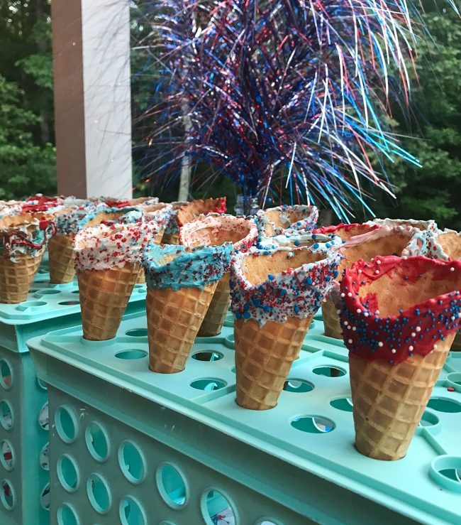 4th Of July Party Ice Cream Cones 650x739