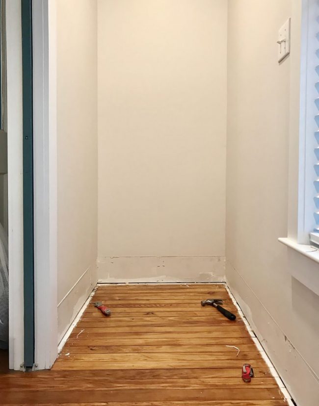 Empty Nook With Baseboard Removed