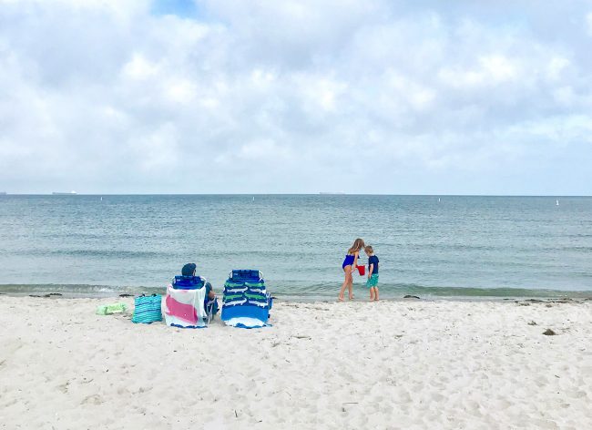 empty calm cape charles beach on chesapeake bay