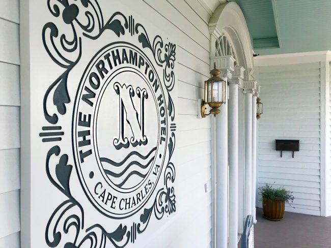 the northampton hotel sign logo in cape charles virginia