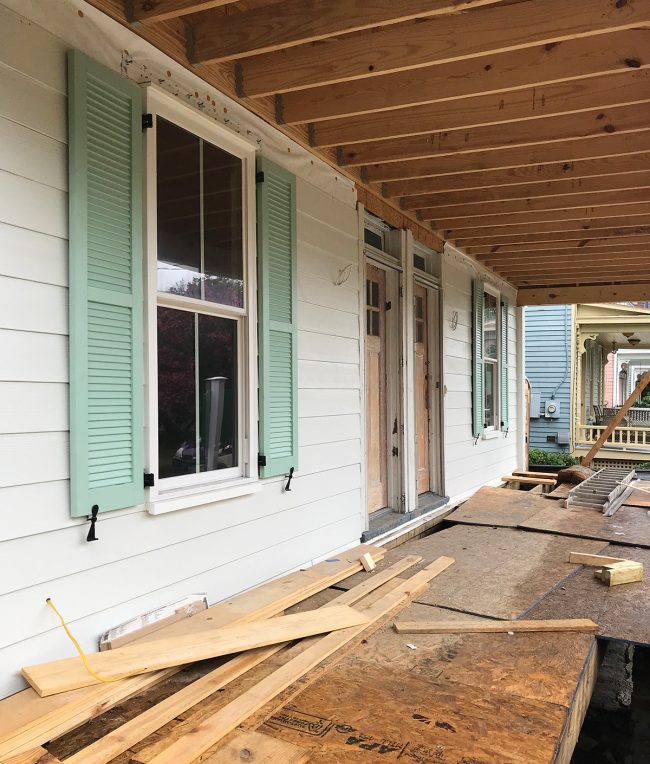 Duplex Exterior Shutter Full Porch