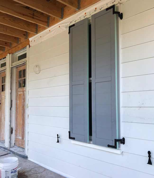 Duplex Exterior Shutters Closed