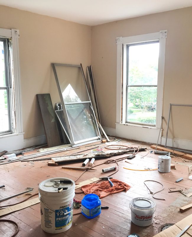 Before Photo Of Front Bedroom With Broken Windows