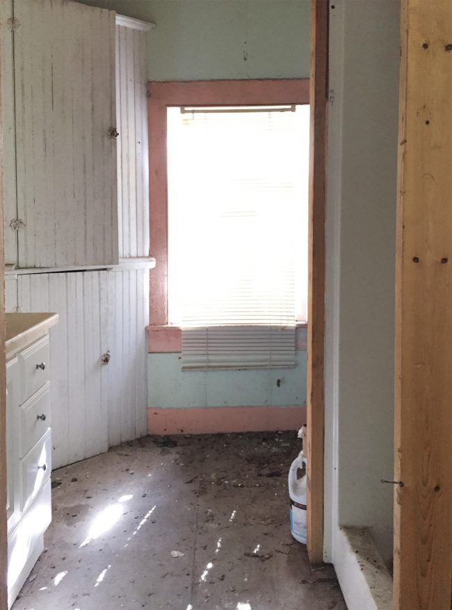 Before Photo Of Pantry Room Used As Downstairs Bathroom