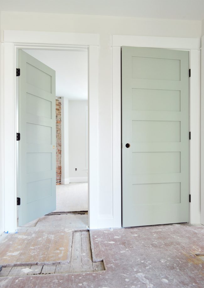 Duplex Blue Doors Upstairs Hallway