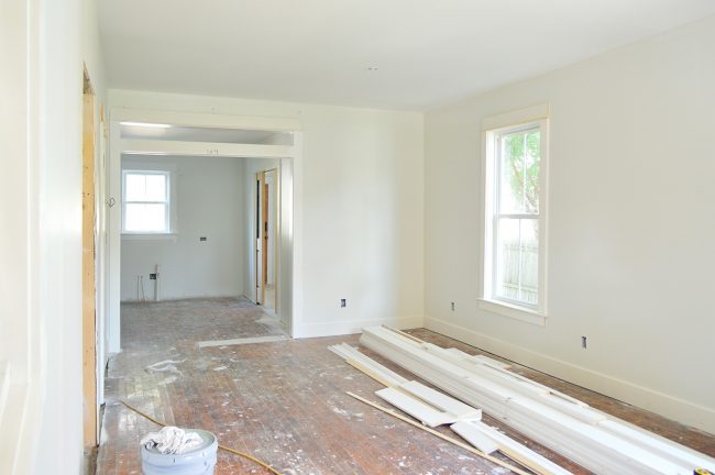 Duplex Living Room Painted Towards Kitchen