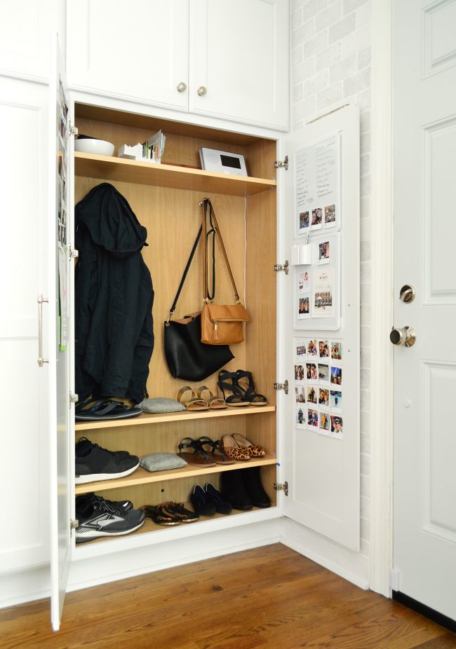 Kitchen Mudroom Shelves After