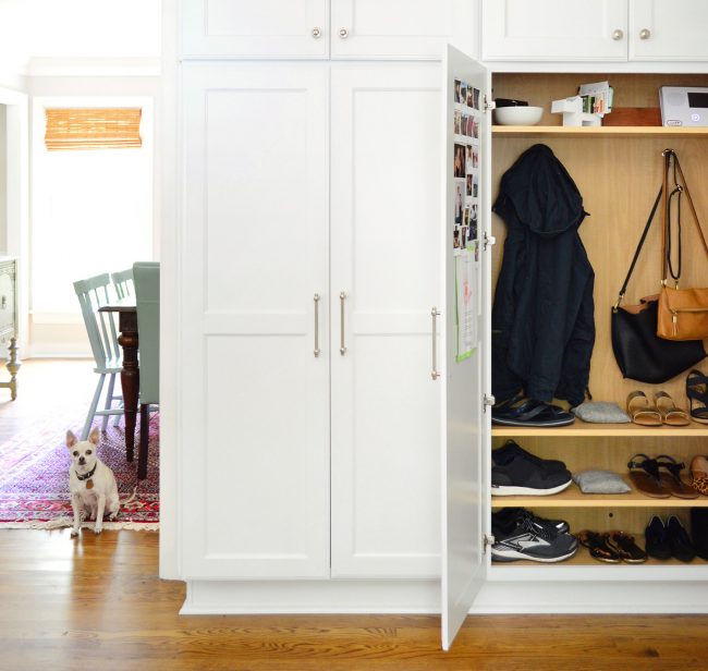 Kitchen Mudroom Shelves Featured