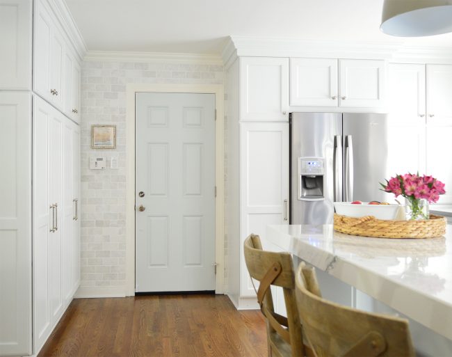 Kitchen Mudroom Shelves With Fridge Flower