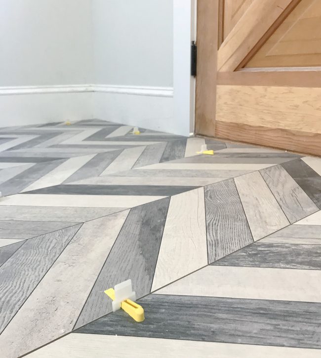 Espaçadores de lama Duplex Tile Chevron Mudroom