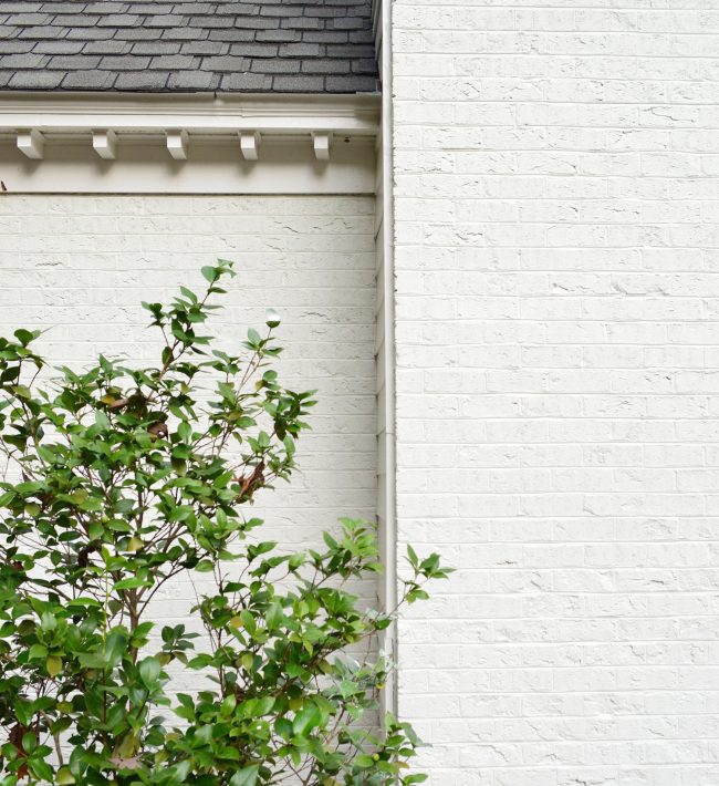 Painted Brick House White DETAIL Front Brick Vertical