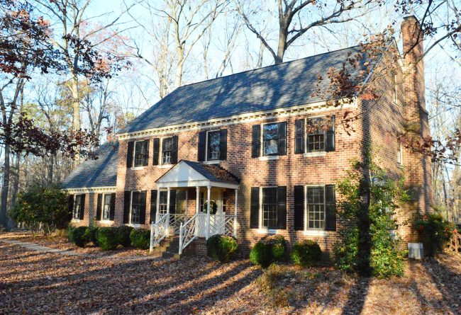 Before Photo Of Traditional Brick Colonial Home