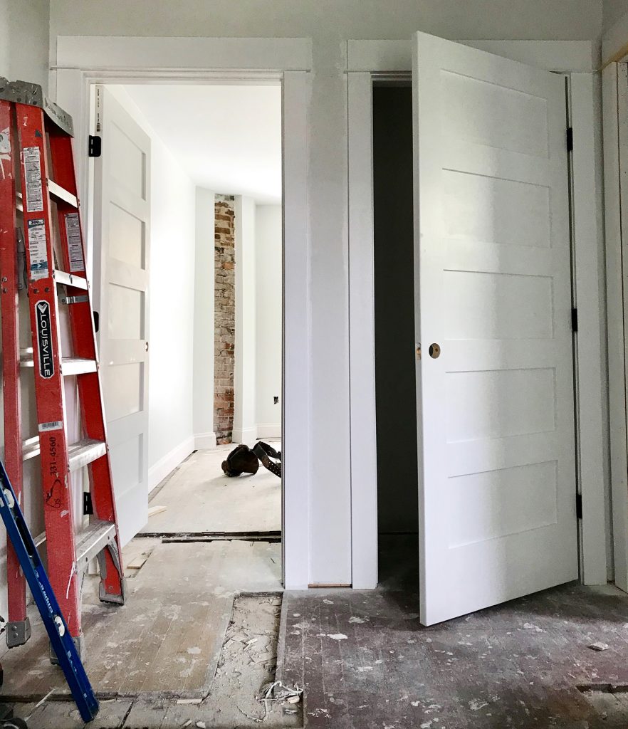 Duplex Floor Refinish Before Back Bedroom Right