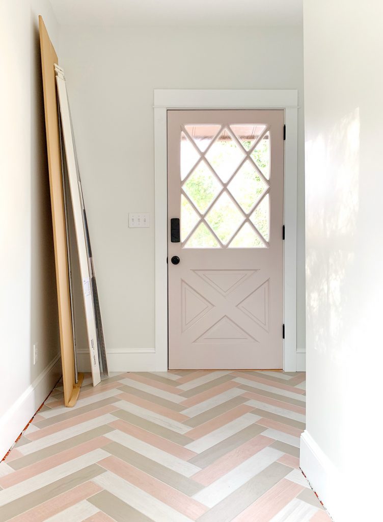 Duplex Holiday Porgress Mudroom Pink Side