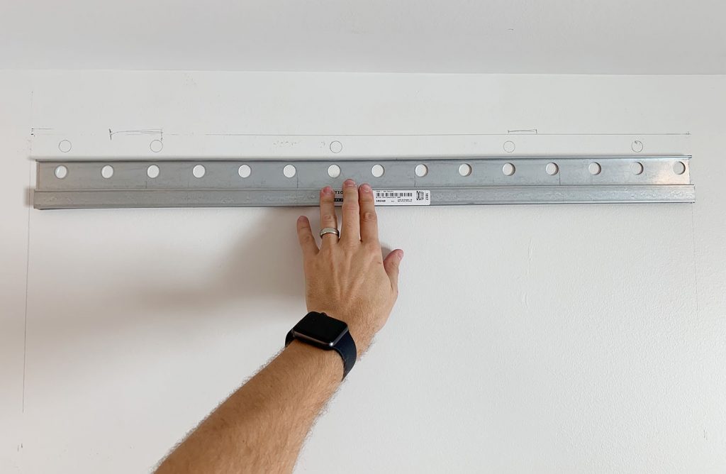 Ikea Kitchen Install Marking Metal Rail 1024x668