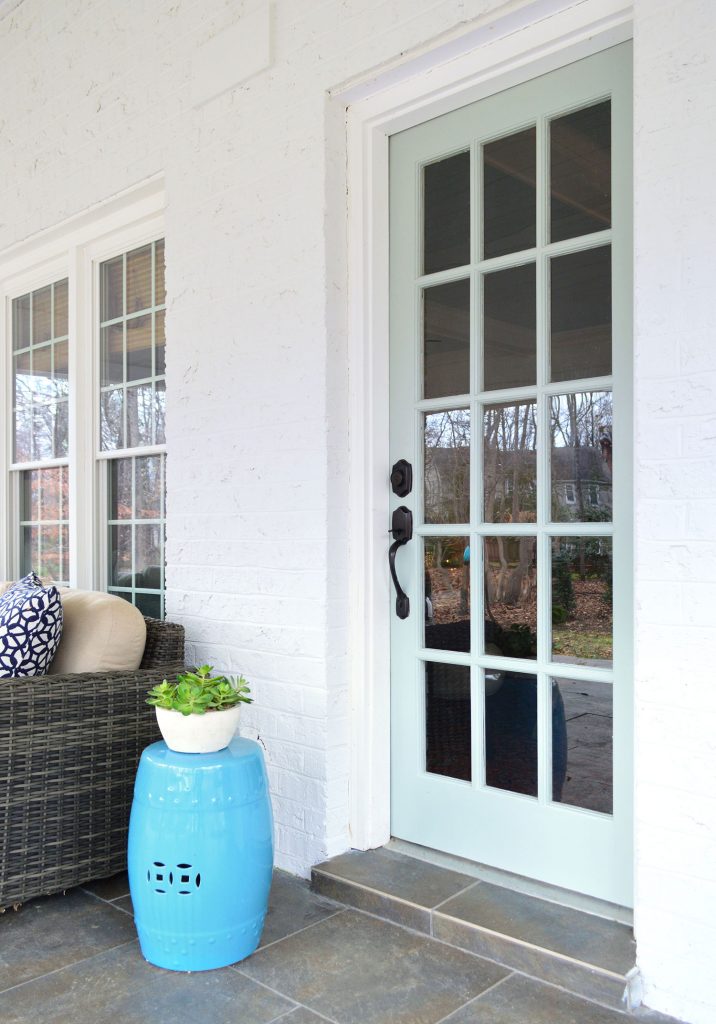 Glass Door On Back Patio Painted With Outdoor Couch