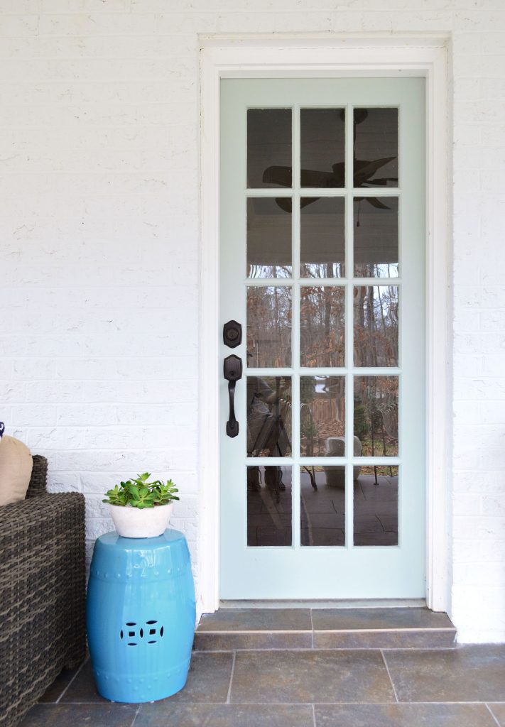 Paned Glass Door Painted With High Gloss Benjamin Moore Paint