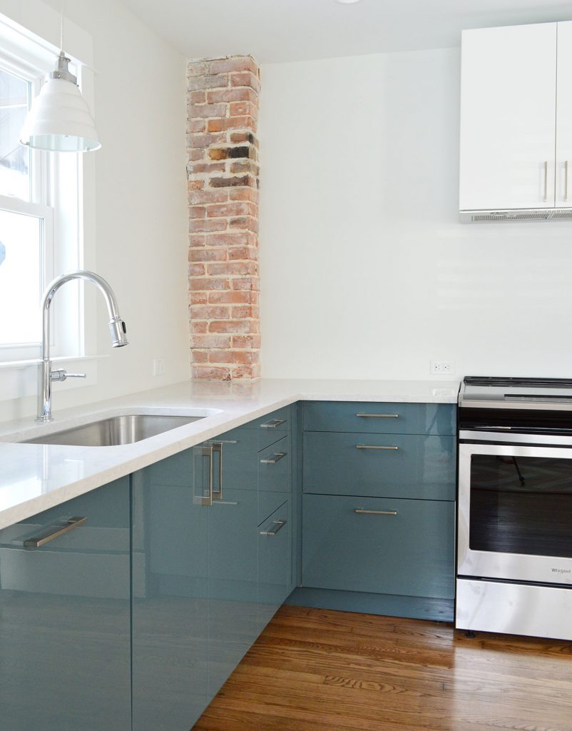 Installing Kitchen Hardware Duplex Blue Cabinets Chimney