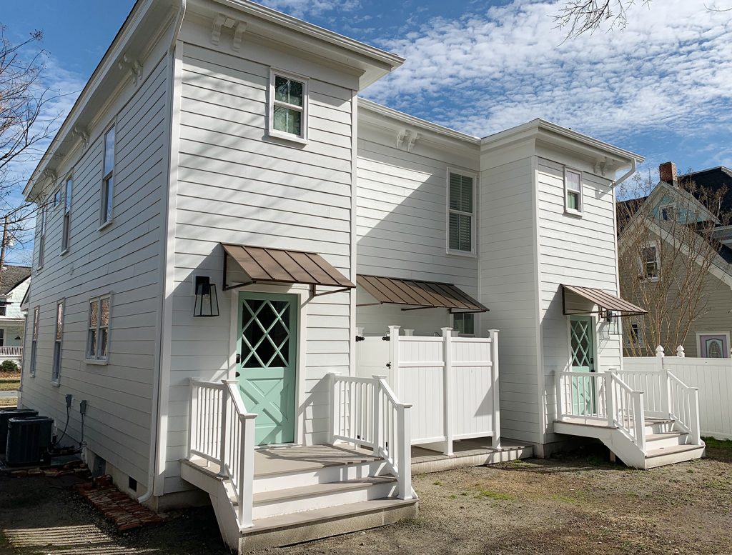 Duplex Rear Exterior Before North After Closer