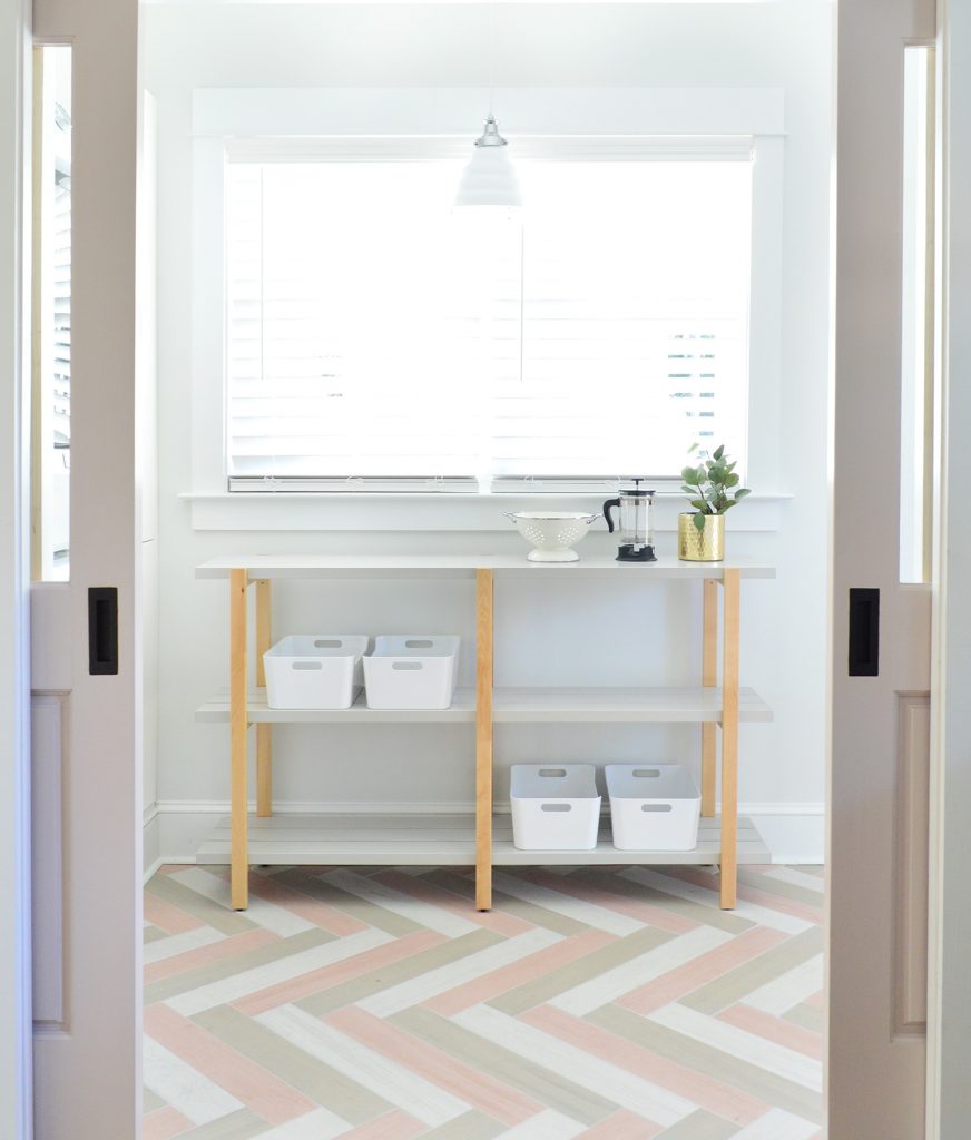 Ep133 Duplex Laundry Mudroom Shelf Through Pocket Doors